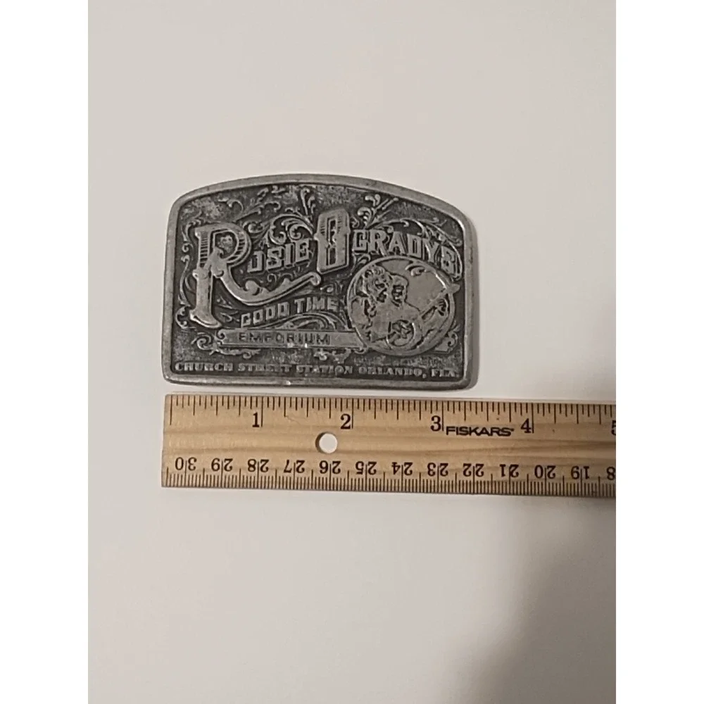 Vtg Belt Buckle Rosie O'Grady's Good Time Emporium Church Street Station